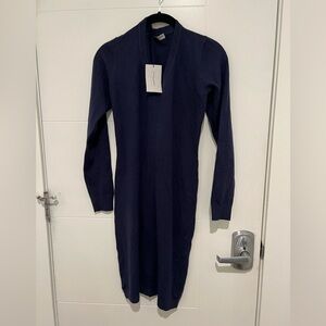 Navy Blue Women's Sweater Dress